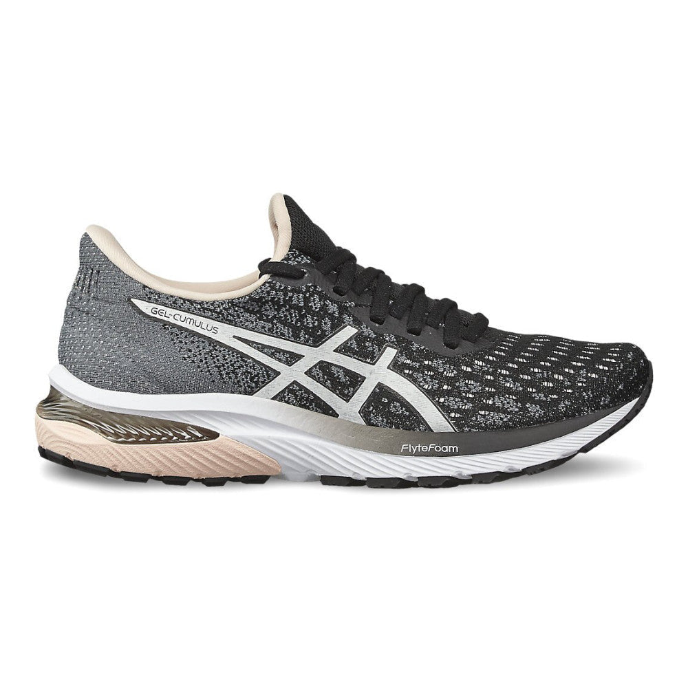 Women's Asics Gel-Cumulus 22 MK, Black/White, 10.5 B Medium