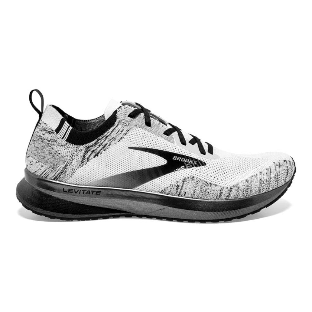Women's Brooks Levitate 4, White/Black, 10 B Medium