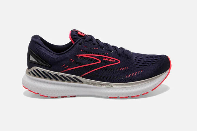 Women's Brooks Glycerin GTS 19, Navy/Diva Pink, 8.5 B Medium