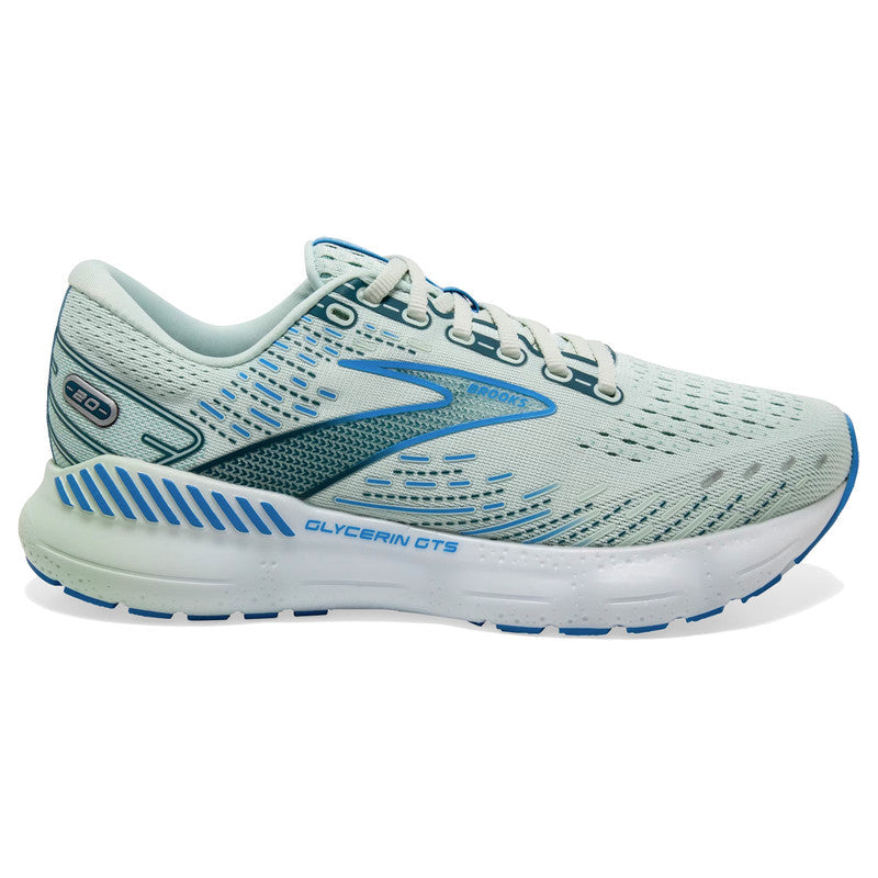 Women's Brooks Glycerin GTS 20, Blue Glass/Marina/Legion Blue, 12 B Medium