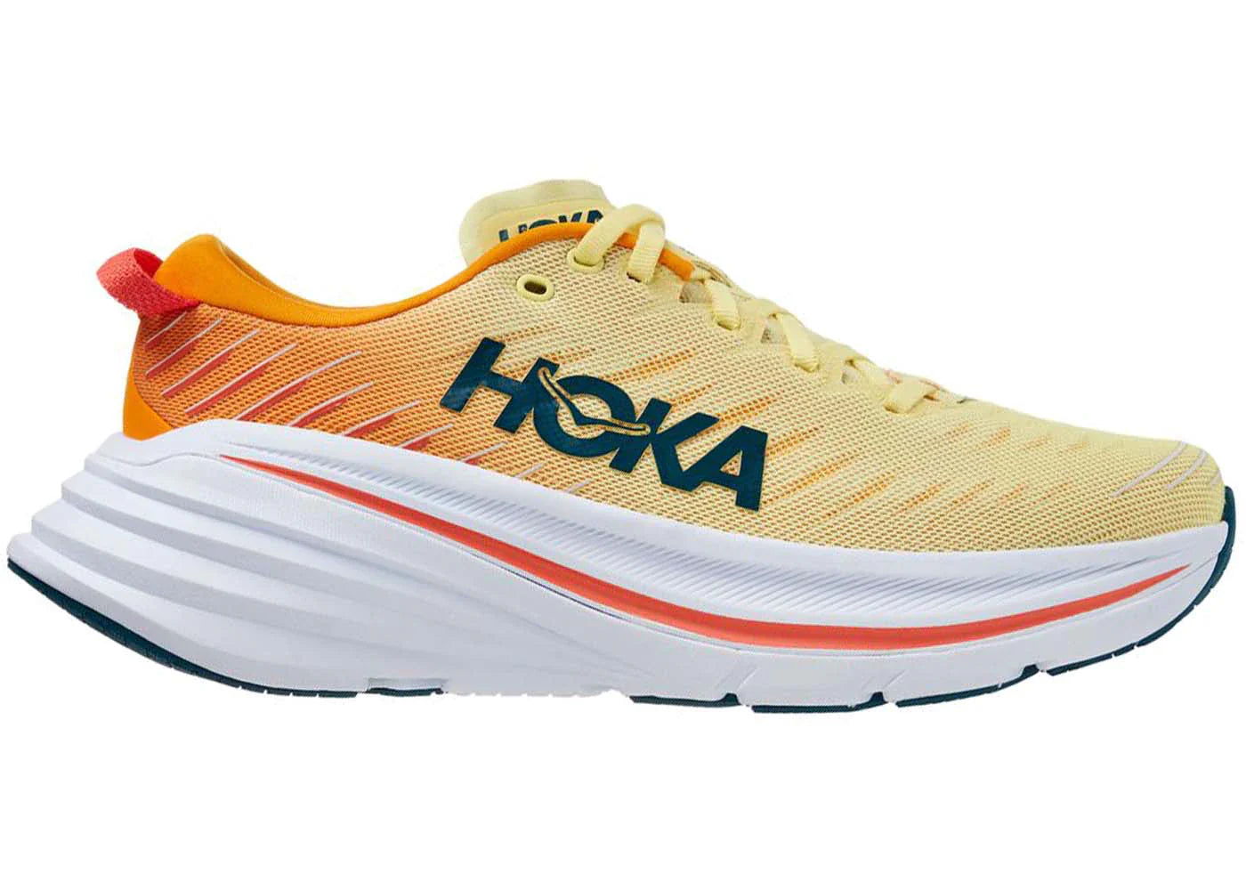 Women's Hoka One One Bondi X, Yellow Pear/Radiant Yellow, 8.5 B Medium