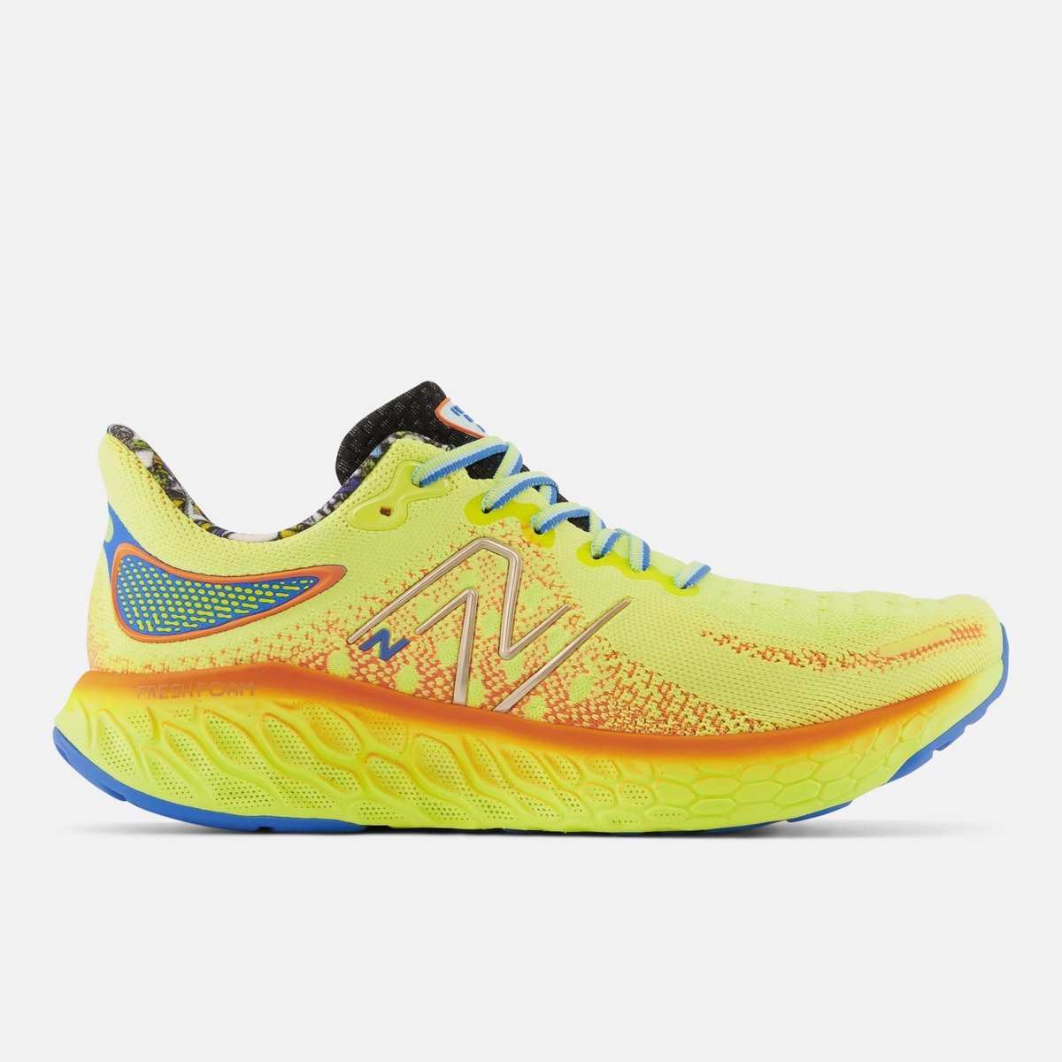 Women's New Balance Fresh Foam X 1080v12, Lemonade/Serene Blue, 11 B Medium