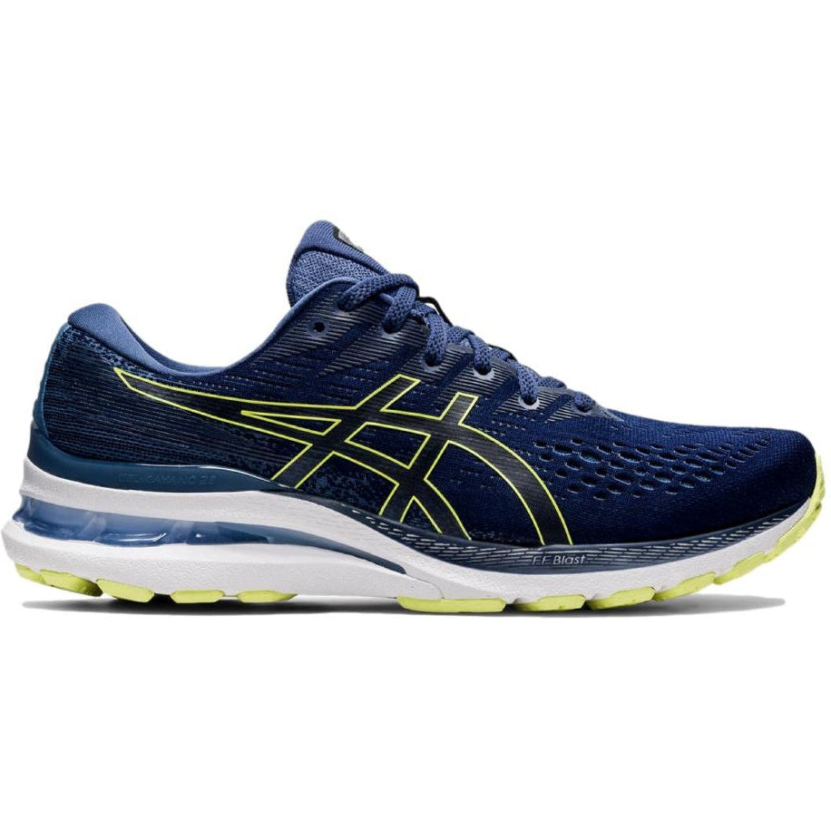 Men's Asics GEL-Kayano 28, Thunder Blue/Glow Yellow, 12.5 D Medium