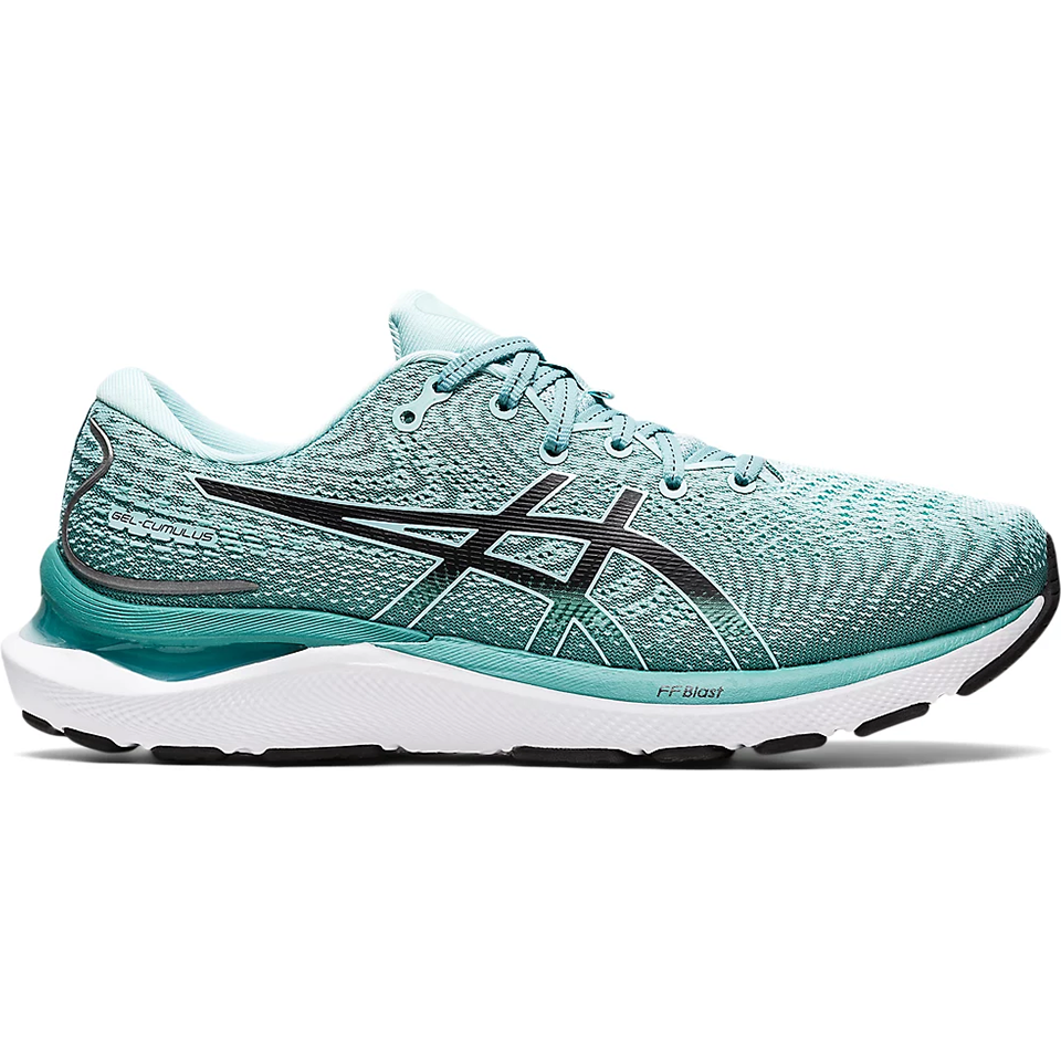 Women's Asics Gel-Cumulus 24, Oasis Green/Black, 7.5 B Medium