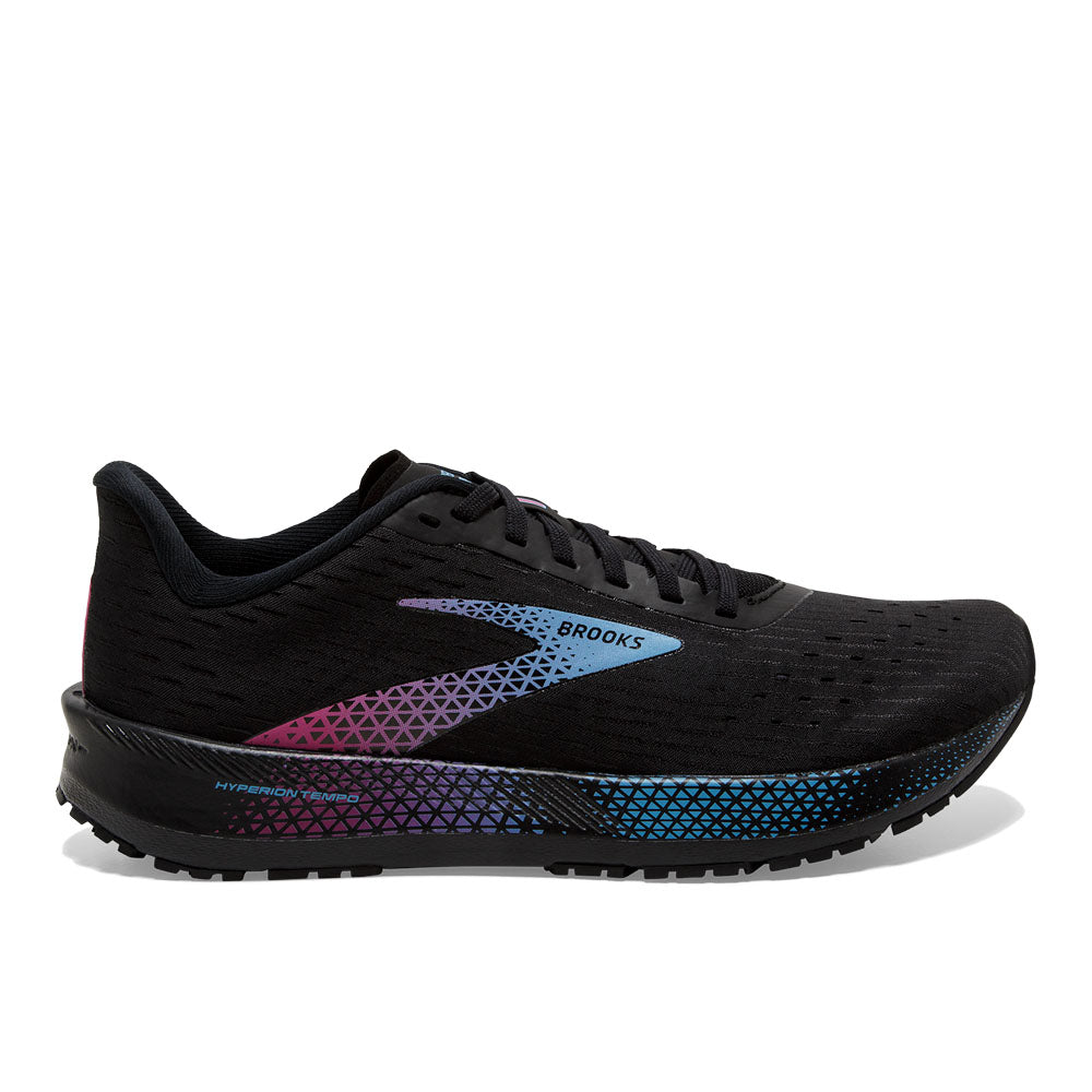Women's Brooks Hyperion Tempo, Black/Blissful Blue/Fuchsia, 10 B Medium