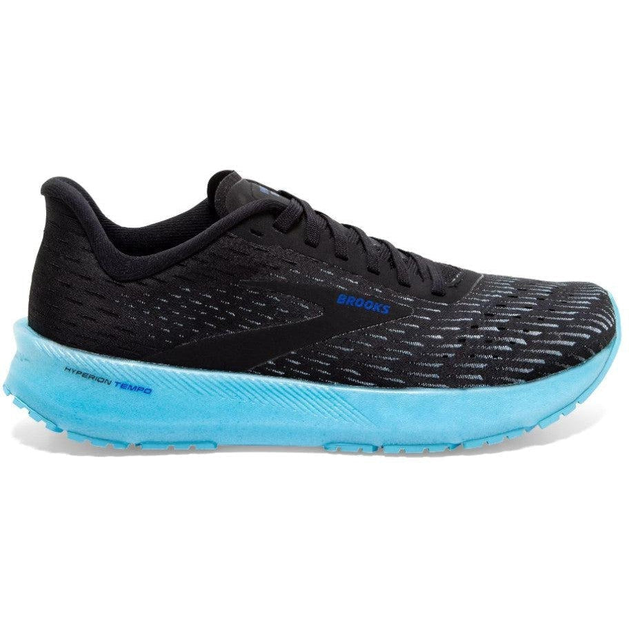 Women's Brooks Hyperion Tempo, Black/Iced Aqua/Blue, 9 B Medium