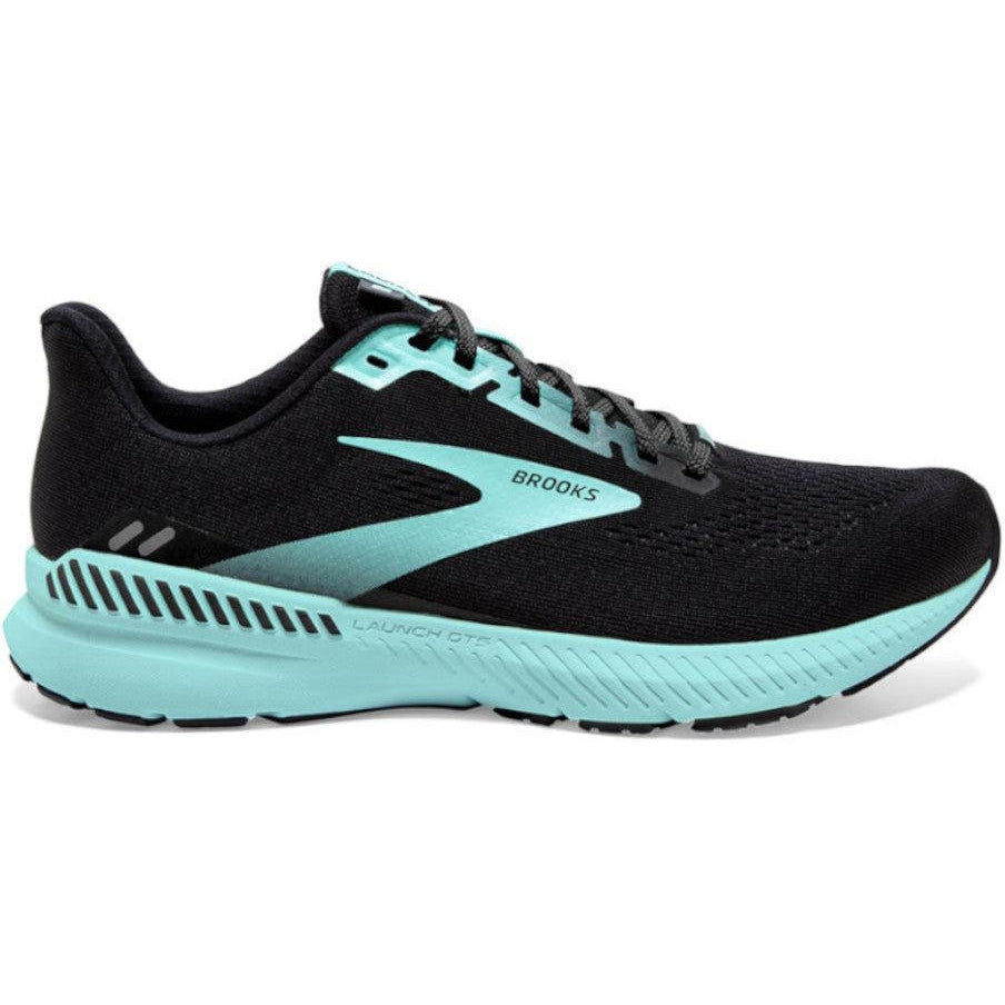 Women's Brooks Launch GTS 8, Black/Ebony/Blue Tint, 6.5 B Medium