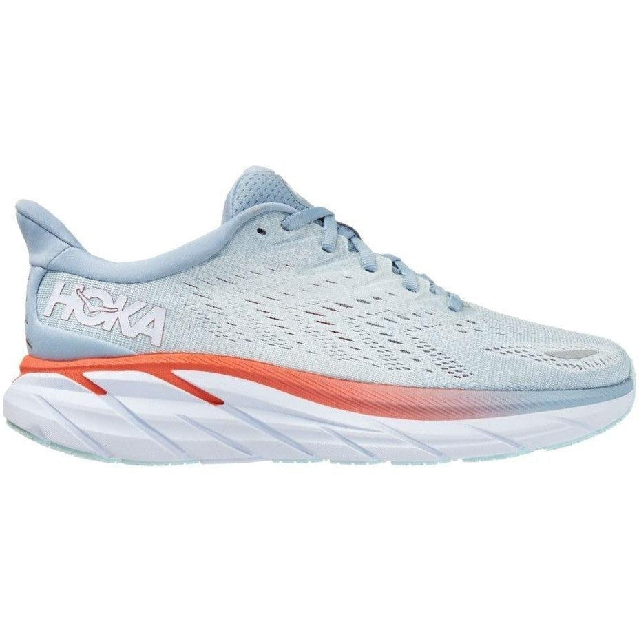 Women's Hoka One One Clifton 8, Blue Fog/Plein Air, 6.5 D Wide