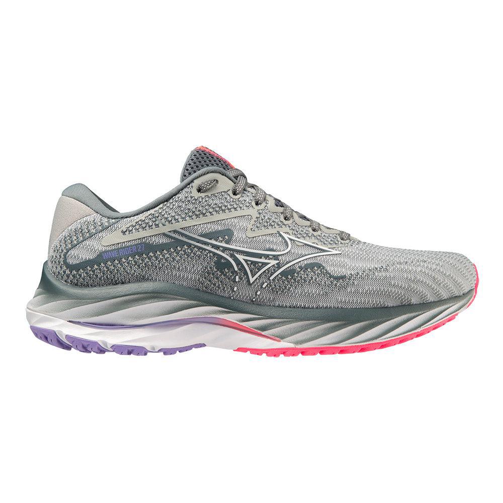 Women's Mizuno Wave Rider 27, Pearl Blue/White, 9.5 B Medium