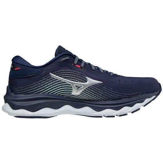 Women's Mizuno Wave Sky 5, Peacoat, 7 B Medium