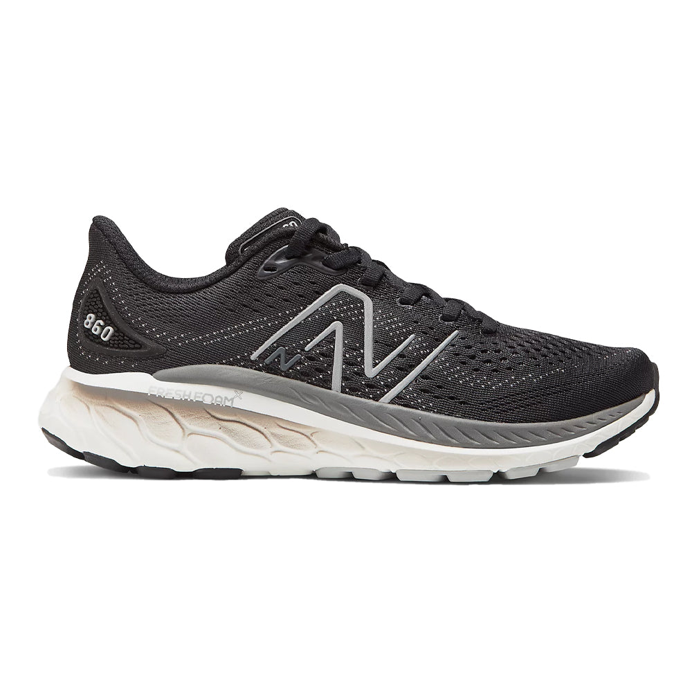 Women's New Balance Fresh Foam X 860v13, Black/Castlerock, 10.5 D Wide