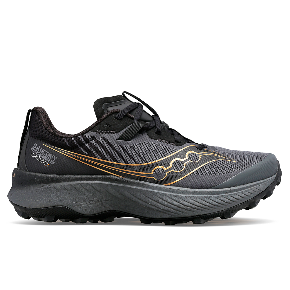 Women's Saucony Endorphin Edge, Black/Goldstk, 9 B Medium