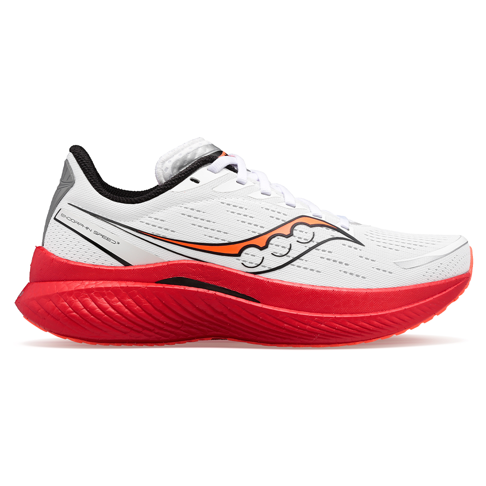 Women's Saucony Endorphin Speed 3, White/Black/Vizi, 8.5 B Medium
