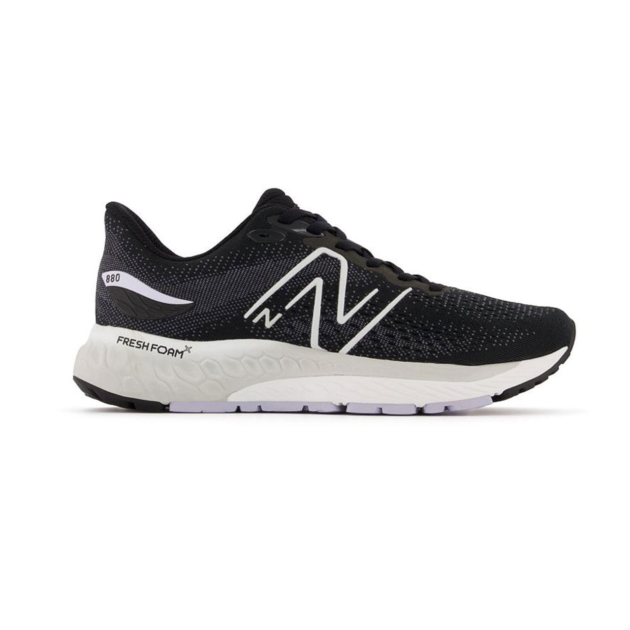 Women's New Balance Fresh Foam X 880v12, Black/Violet Haze, 11 D Wide