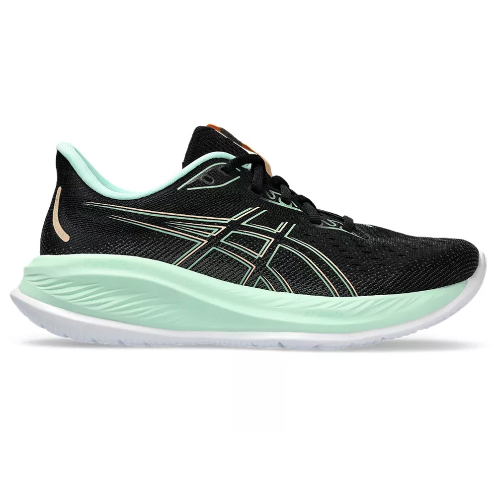 Women's Asics GEL-Cumulus 26, Black/Mint Tint, 8 B Medium