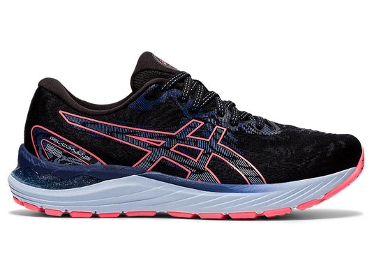 Women's Asics Gel-Cumulus 23, Black/Blazing Coral 8 B Medium