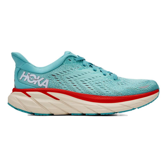Women's Hoka One One Clifton 8, Aquarelle/Eggshell Blue, 10 B Medium