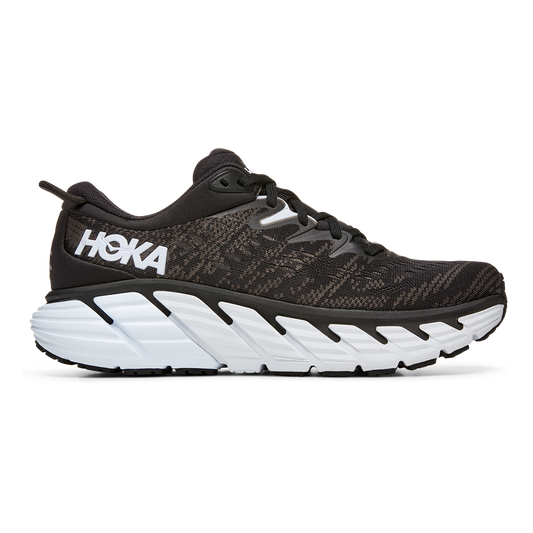 Women's Hoka One One Gaviota 4, Black/White, 8 B Medium