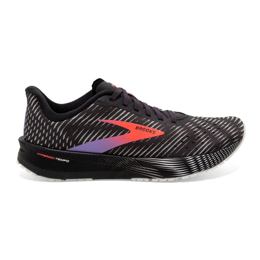 Women's Brooks Hyperion Tempo, Black/Coral/Purple, 9 B Medium