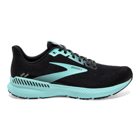 Women's Brooks Launch GTS 8, Black/Ebony/Blue Tint, 10.5 B Medium