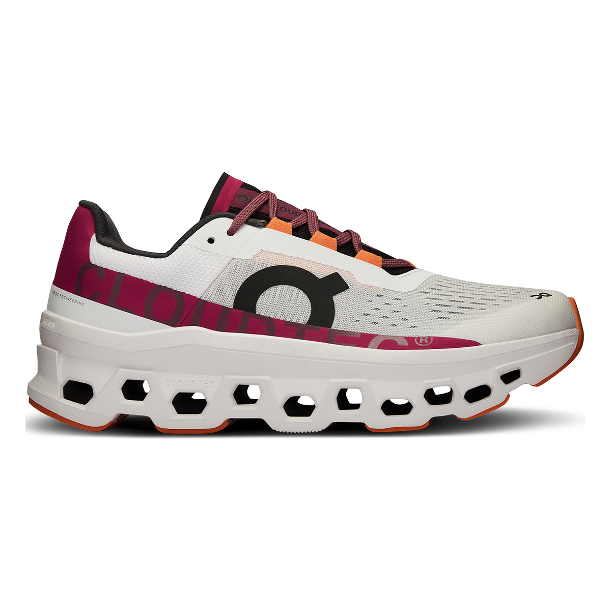 Women's On Cloudmonster, Undyed-White/Aurora, 6.5 B Medium