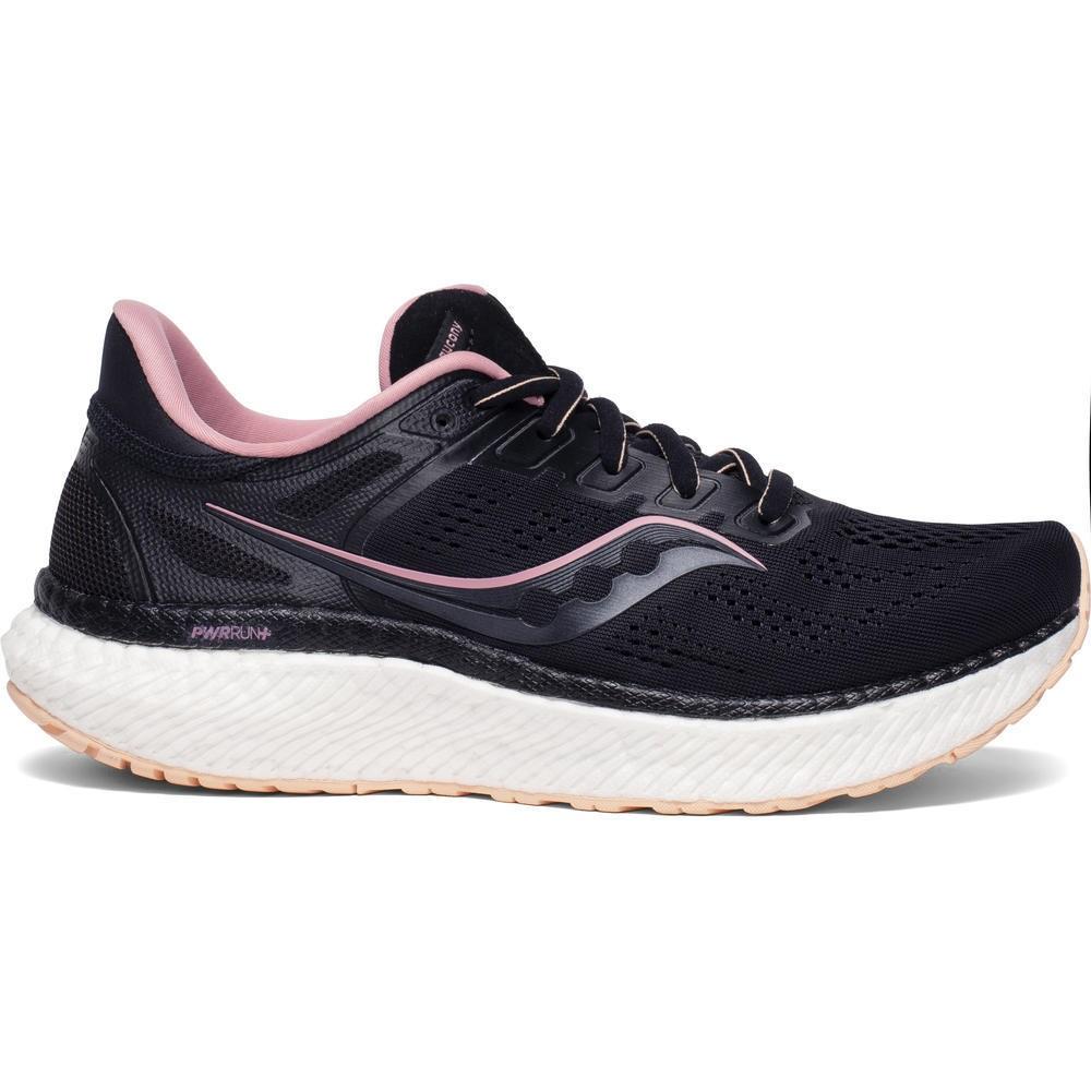 Women's Saucony Hurricane 23, Black/Rose, 8.5 D Wide