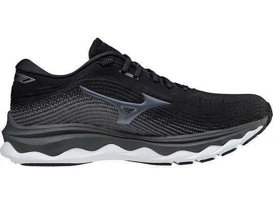 Women's Mizuno Wave Sky 5, Black, 8 B Medium
