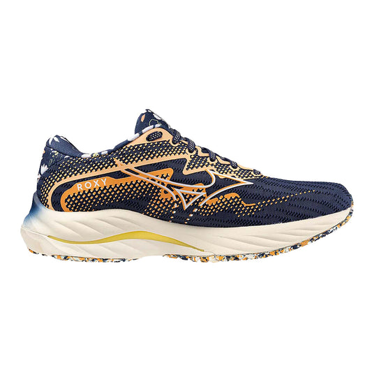 Women's Mizuno Wave Rider 27 Roxy, Naval Academy-White, 9 B Medium