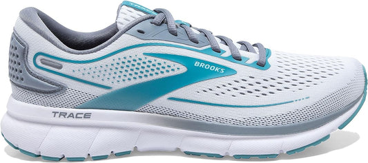 Women's Brooks Trace 2, White/Grey/Porcelain, 10 B Medium