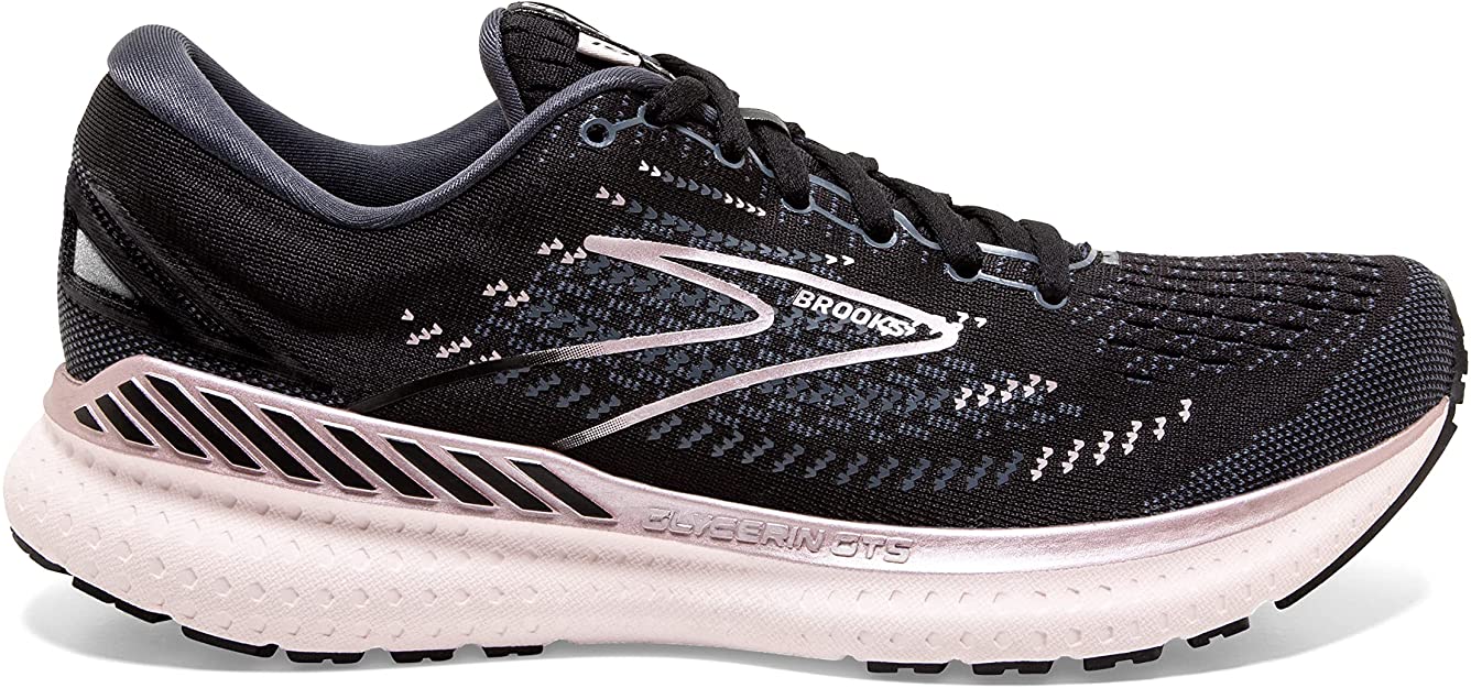 Women's Brooks Glycerin GTS 19, Black/Ombre/Metallic, 5.5 B Medium