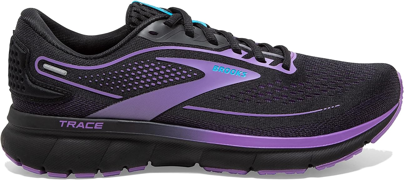 Women's Brooks Trace 2, Black/Ebony/Bellflower, 6.5 B Medium