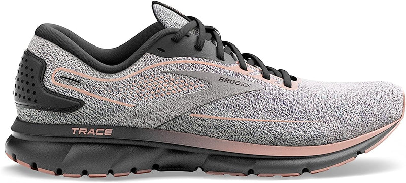 Women's Brooks Trace 2, Grey/Blackened Pearl/Peach, 10.5 B Medium