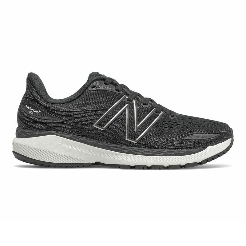 Women's New Balance Fresh Foam X 860v12, Black/White, 7.5 D Wide