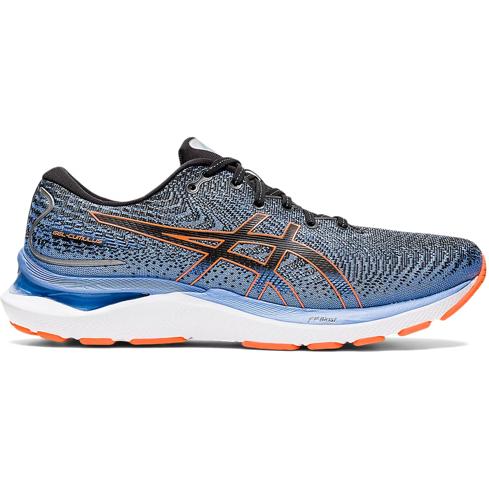 Men's Asics Gel-Cumulus 24, Black/Shocking Orange, 11.5 D Medium