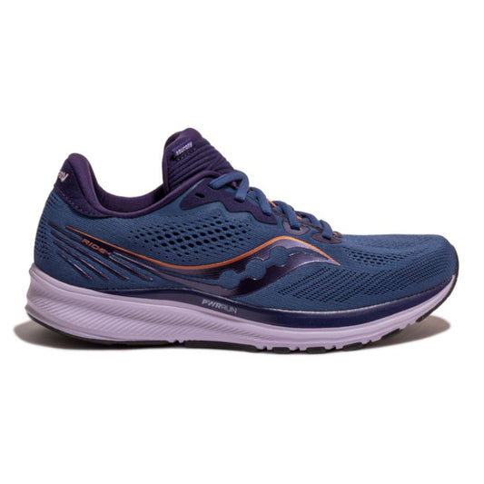 Women's Saucony Ride 14, Midnight/Copper, 7.5 B Medium