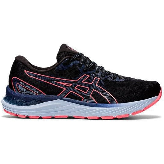 Women's Asics Gel-Cumulus 23, Black/Blazing Coral, 7.5 B Medium