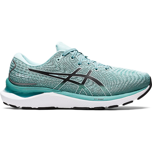 Women's Asics Gel-Cumulus 24, Oasis Green/Black, 9 B Medium