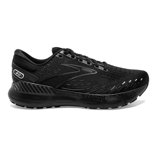 Women's Brooks Glycerin GTS 20, Black/Black/Ebony, 7.5 B Medium