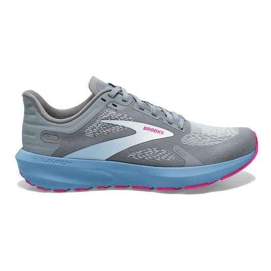 Women's Brooks Launch 9, Grey/Blue/Pink, 7.5 B Medium