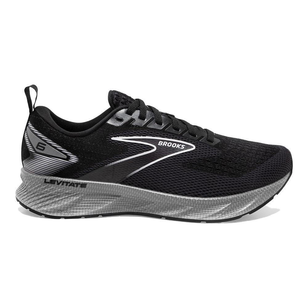 Women's Brooks Levitate 6, Black/Blackened Pearl/White, 10 B Medium