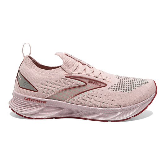 Women's Brooks Levitate StealthFit 6, Peach Whip/Pink, 7.5 B Medium