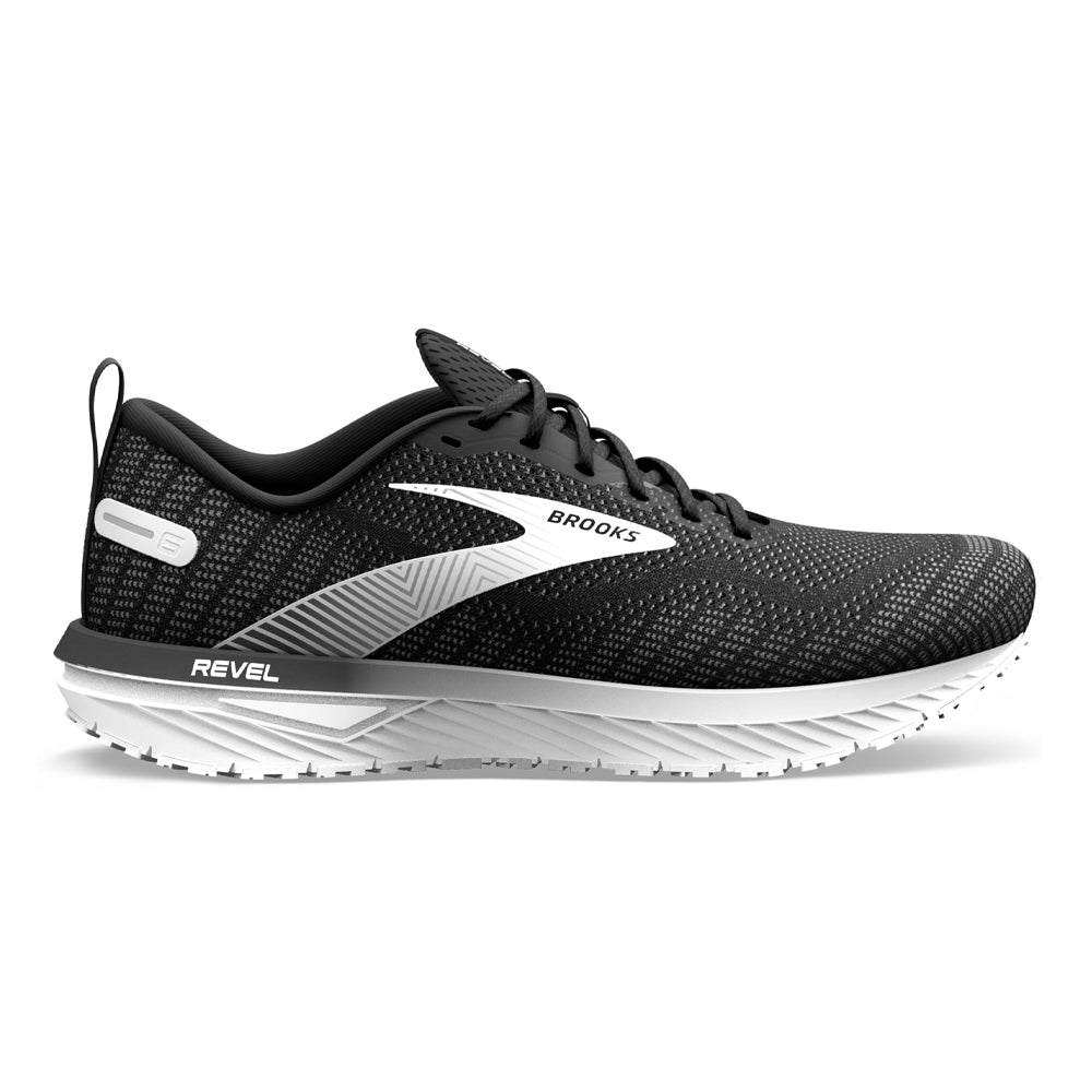 Women's Brooks Revel 6, Black/Blackened Pearl/White, 8.5 B Medium