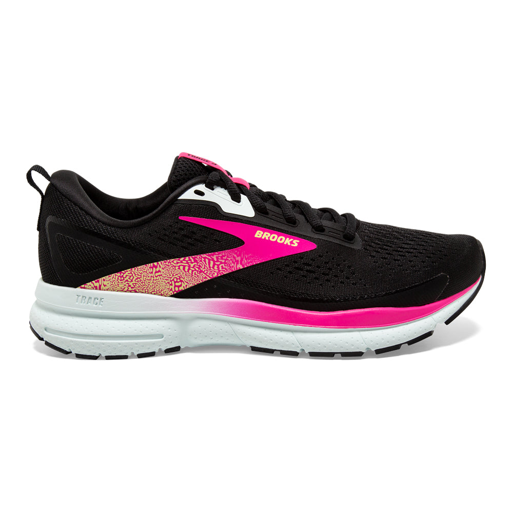 Women's Brooks Trace 3, Black/Blue/Pink Glo, 9 B Medium