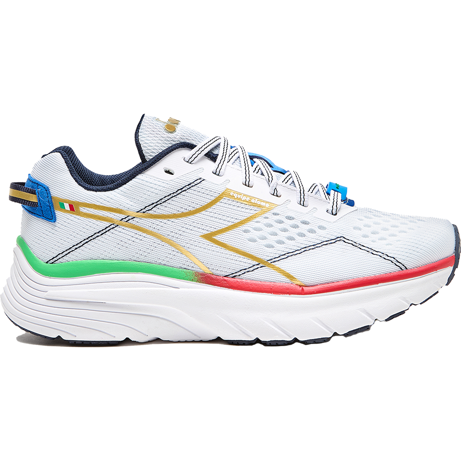 Women's Diadora Equipe Atomo, White/Gold, 6.5 B Medium