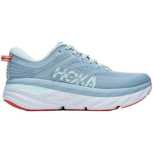 Women's Hoka One One Bondi 7, Blue Fog/Blue Glass, 10.5 B Medium