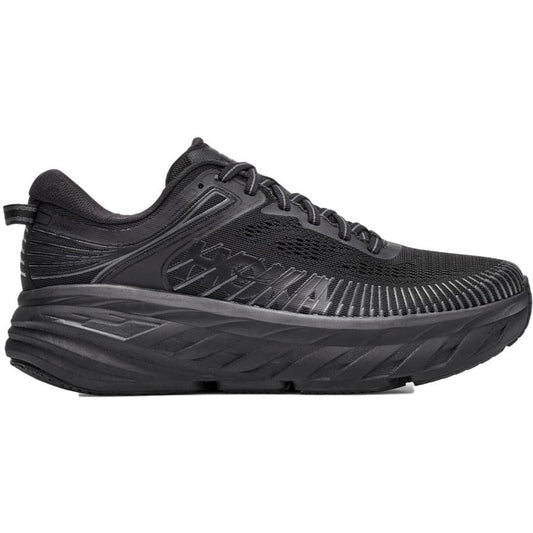 Women's Hoka One One Bondi 7, Black/Black, 9 D Wide