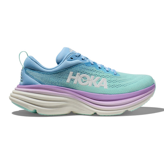 Women's Hoka One One Bondi 8, Airy Blue/Sunlit Ocean, 9 B Medium