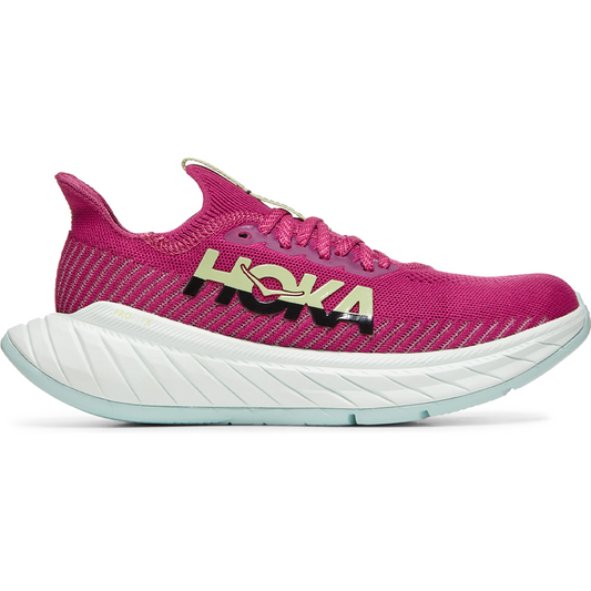 Women's Hoka One One Carbon X 3, Festival Fuchsia/Black, 9 B Medium