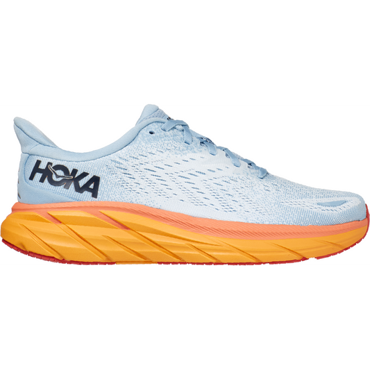 Women's Hoka One One Clifton 8, Summer Song/Ice Flow, 10 B Medium