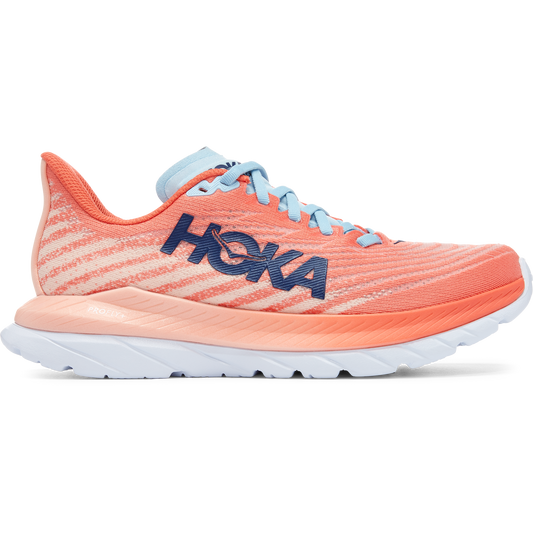 Women's Hoka One One Mach 5, Camellia/Peach Parfait, 10.5 B Medium